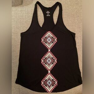 ⭐ 3 for $15 ⭐ - Empyre Black Tank Top with Tribal Pattern